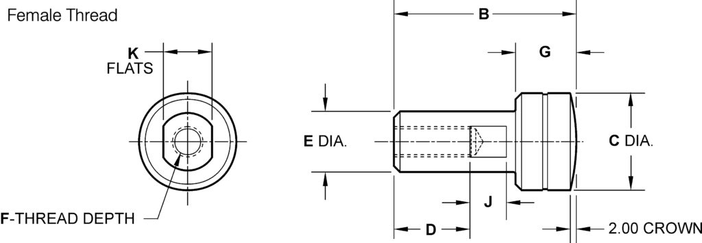 EHM-160A metric female cylinder coupler